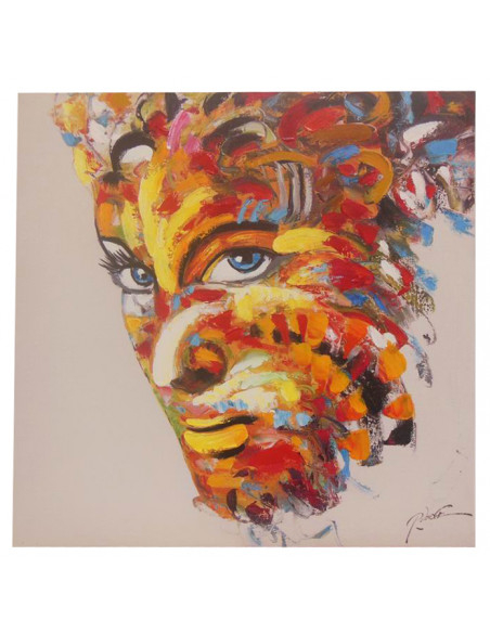 Pintura a óleo sobre tela pintada à mão 60x3x60 cm