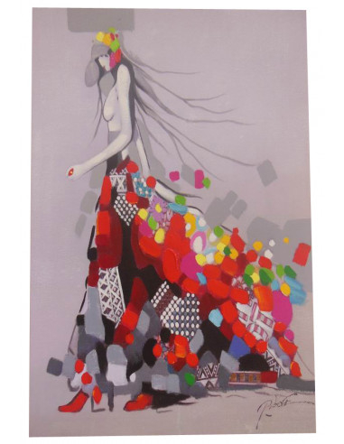 Pintura a óleo sobre tela pintada à mão 60x3x90 cm