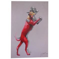 Pintura a óleo sobre tela pintada à mão 60x3x90 cm