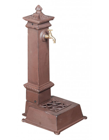Fontana in ghisa finitura ruggine anticata L37xPR30xH77 cm