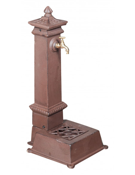 Fontana in ghisa finitura ruggine anticata L37xPR30xH77 cm