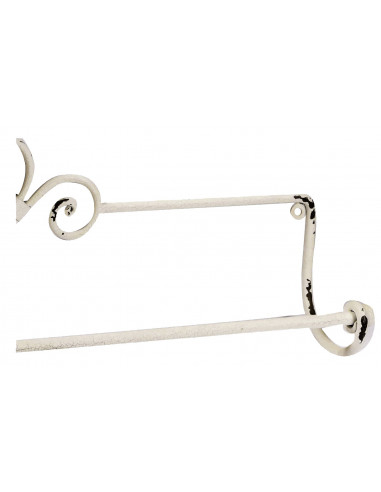 Rack de toalha de parede "Le Bain" ferro forjado Shabby finish 70x9,5x27,5 cm Rack de toalha de parede "Le Bain" ferro forjado Shabby finish 70x9,5x27,5 cm