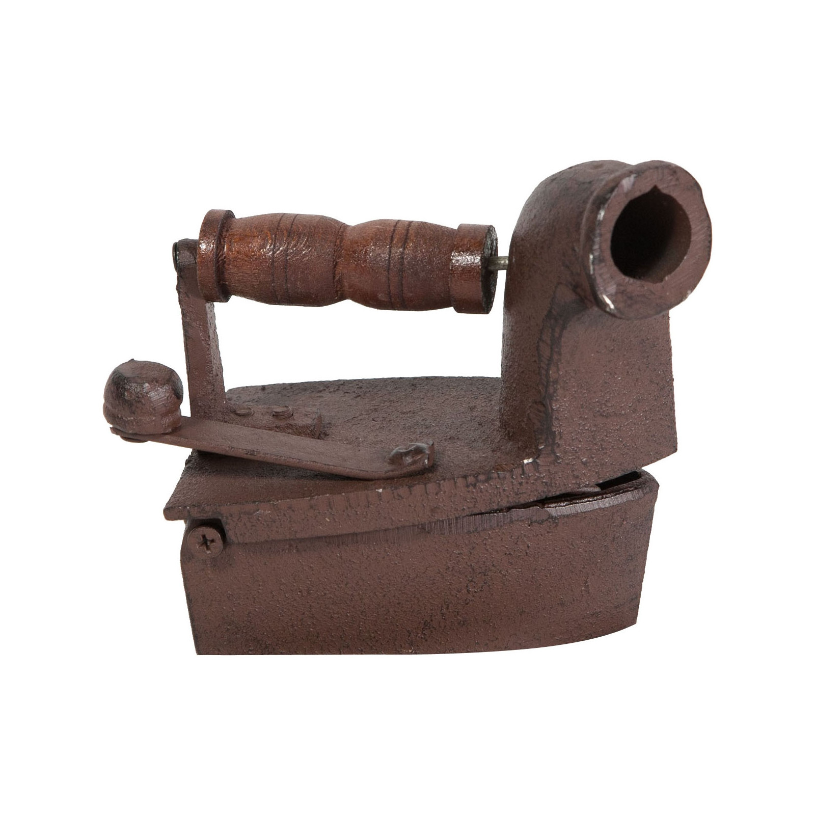 Plancha de chimenea de hierro fundido acabado con efecto óxido