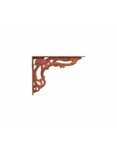 Mensola Vintage in ghisa finitura ruggine L23xPR4xH28 cm Mensola Vintage in ghisa finitura ruggine L23xPR4xH28 cm