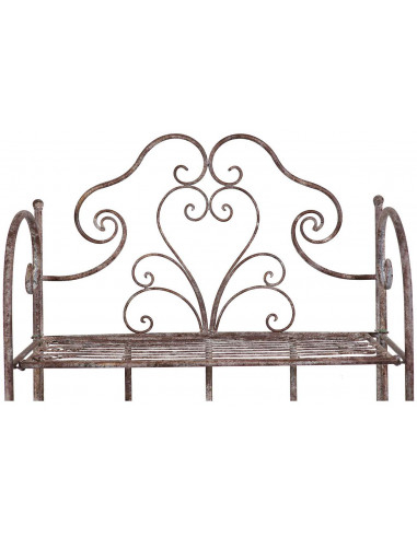 Etagere multifuncional dobrável em ferro forjado com acabamento em ferrugem antiga L63xDP33xH165 cm Etagere multifuncional dobrável em ferro forjado com acabamento em ferrugem antiga L63xDP33xH165 cm
