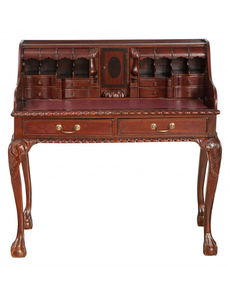 Scrittoio Lady secretaire in legno massello di mogano finitura noce 103x64x105 cm