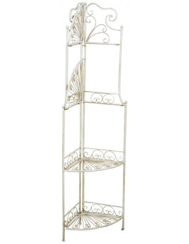 Etagere ad angolo, multifunzione, richiudibile in ferro battuto finitura bianca anticata: foto piani chiusi - Biscottini.it Etagere ad angolo, multifunzione, richiudibile in ferro battuto finitura bianca anticata: foto piani chiusi - Biscottini.it