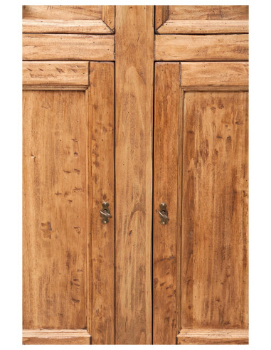 Credenza Country in legno massello di tiglio finitura naturale 110x45x103 cm Credenza Country in legno massello di tiglio finitura naturale 110x45x103 cm