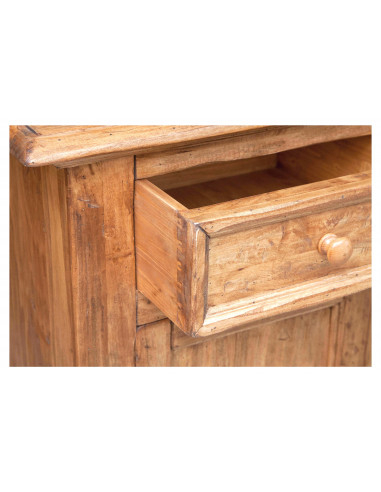 Credenza Country in legno massello di tiglio finitura naturale 110x45x103 cm Credenza Country in legno massello di tiglio finitura naturale 110x45x103 cm