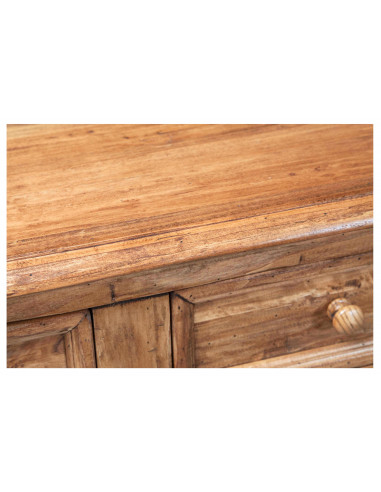 Credenza Country in legno massello di tiglio finitura naturale 110x45x103 cm Credenza Country in legno massello di tiglio finitura naturale 110x45x103 cm
