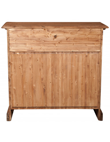 Credenza Country in legno massello di tiglio finitura naturale 110x45x103 cm Credenza Country in legno massello di tiglio finitura naturale 110x45x103 cm