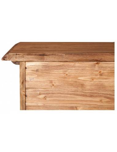Credenza Country in legno massello di tiglio finitura naturale 110x45x103 cm Credenza Country in legno massello di tiglio finitura naturale 110x45x103 cm