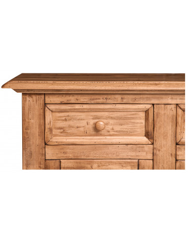Aparador country em madeira maciça de limão, acabamento natural 156x45x103 cm Aparador country em madeira maciça de limão, acabamento natural 156x45x103 cm