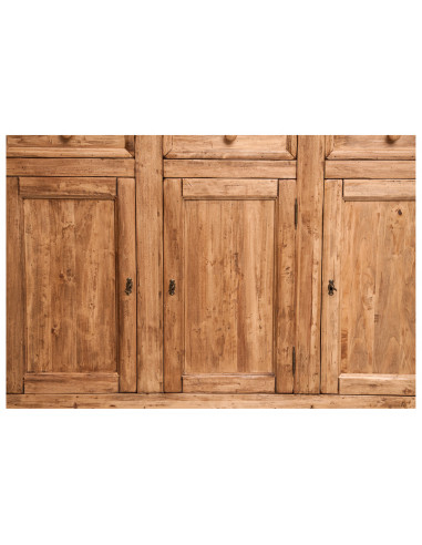 Aparador country em madeira maciça de limão, acabamento natural 156x45x103 cm Aparador country em madeira maciça de limão, acabamento natural 156x45x103 cm