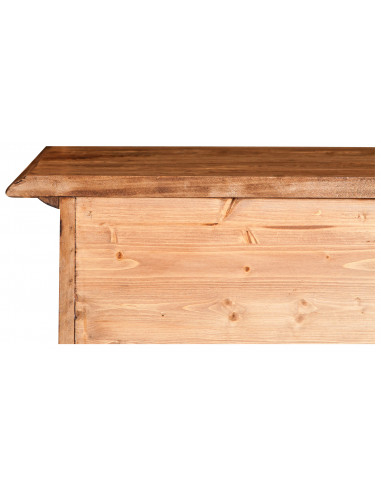 Credenza Country in legno massello di tiglio finitura naturale 156x45x103 cm Credenza Country in legno massello di tiglio finitura naturale 156x45x103 cm