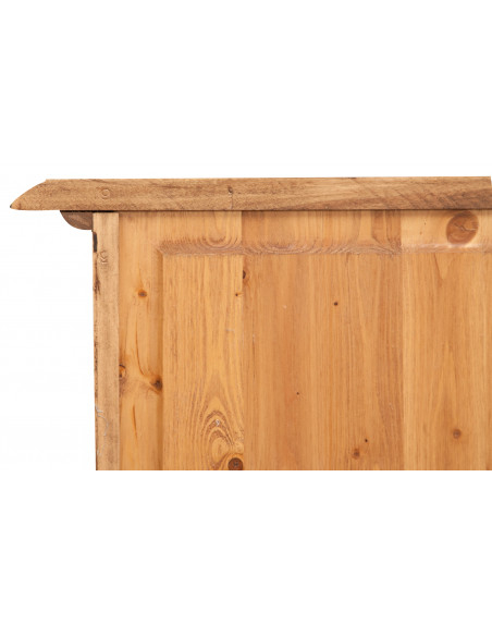 Credenza Country in legno massello di tiglio finitura naturale 135x45x92 cm
