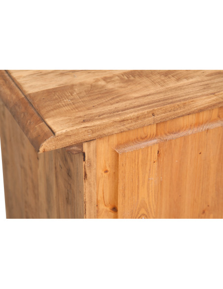 Credenza Country in legno massello di tiglio finitura naturale 135x45x92 cm