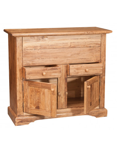 Madia in legno massello di tiglio finitura naturale 115x48x102 cm Madia in legno massello di tiglio finitura naturale 115x48x102 cm