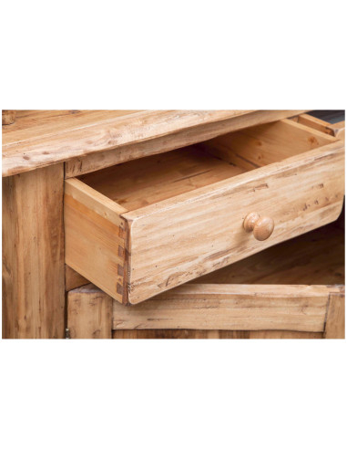 Vetrina credenza in legno massello di tiglio naturale:foto particolare cassetto incastri a coda di rondine - Biscottini.it Vetrina credenza in legno massello di tiglio naturale:foto particolare cassetto incastri a coda di rondine - Biscottini.it