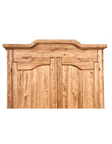 Armadio Country in legno massello di tiglio finitura naturale 127x59x204 cm Armadio Country in legno massello di tiglio finitura naturale 127x59x204 cm