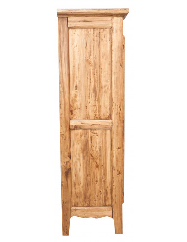 Armadio Country in legno massello di tiglio finitura naturale 127x59x204 cm Armadio Country in legno massello di tiglio finitura naturale 127x59x204 cm