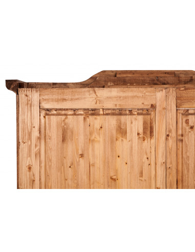Armadio Country in legno massello di tiglio finitura naturale 127x59x204 cm Armadio Country in legno massello di tiglio finitura naturale 127x59x204 cm