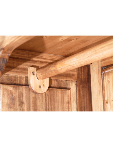 Armadio Country in legno massello di tiglio finitura naturale 127x59x204 cm Armadio Country in legno massello di tiglio finitura naturale 127x59x204 cm