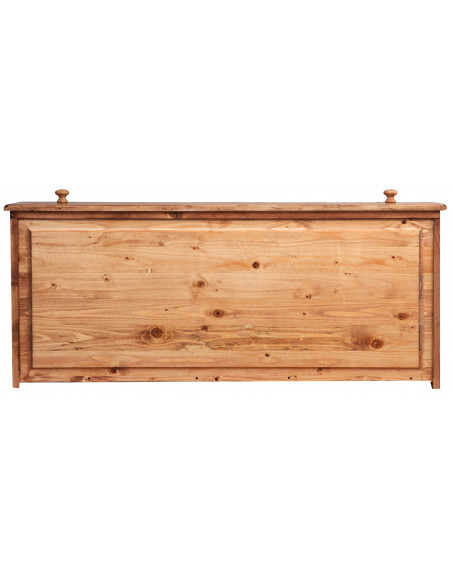 Ventilador de país em madeira maciça com acabamento natural 114x49x99 cm