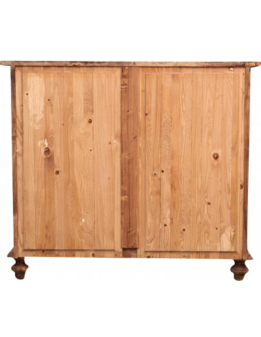 Comò Country in legno massello di tiglio finitura naturale 114x49x99 cm Comò Country in legno massello di tiglio finitura naturale 114x49x99 cm