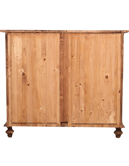 Ventilador de país em madeira maciça com acabamento natural 114x49x99 cm