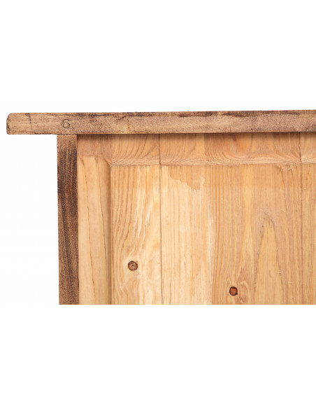 Ventilador de país em madeira maciça com acabamento natural 114x49x99 cm