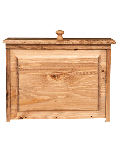 Mesa de cabeceira do país em madeira de cal sólida acabamento natural 50x35x75 cm