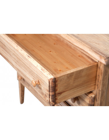 Comò Country in legno massello di tiglio finitura naturale 100x48x85 cm Comò Country in legno massello di tiglio finitura naturale 100x48x85 cm
