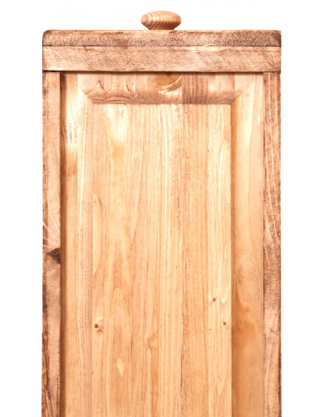 Armário de TV do país em madeira sólida estrutura de telha branco antiqued natural finish 150x51x56 cm