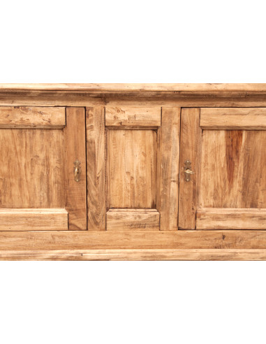 Armário de TV do país em madeira sólida estrutura de telha branco antiqued natural finish 150x51x56 cm Armário de TV do país em madeira sólida estrutura de telha branco antiqued natural finish 150x51x56 cm