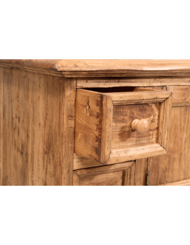 Armário de TV do país em madeira sólida estrutura de telha branco antiqued natural finish 150x51x56 cm Armário de TV do país em madeira sólida estrutura de telha branco antiqued natural finish 150x51x56 cm