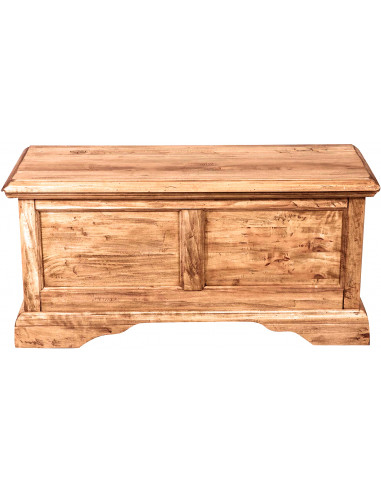 Caso de país em madeira de cal sólida acabamento natural 100x38x48 cm Caso de país em madeira de cal sólida acabamento natural 100x38x48 cm