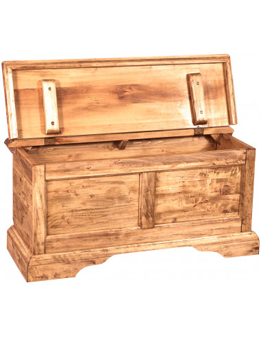 Cassapanca Country in legno massello di tiglio finitura naturale 100x38x48 cm Cassapanca Country in legno massello di tiglio finitura naturale 100x38x48 cm