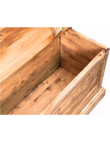 Cassapanca Country in legno massello di tiglio finitura naturale 100x38x48 cm Cassapanca Country in legno massello di tiglio finitura naturale 100x38x48 cm