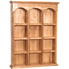 Pensile bacheca Country in legno massello di tiglio finitura naturale 54x12x72 cm