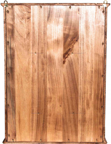 Pensile bacheca Country in legno massello di tiglio finitura naturale 54x12x72 cm