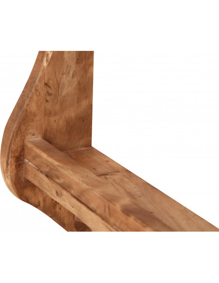 Piattaia Country in legno massello di tiglio finitura naturale 84x11x43 cm