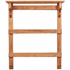 Attaccarame in legno massello di tiglio finitura naturale 85x14x103 cm