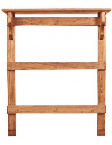 Suporte de cobre em madeira maciça de cal, acabamento natural 85x14x103 cm