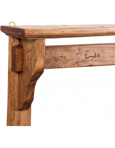 Attaccarame in legno massello di tiglio finitura naturale 85x14x103 cm Attaccarame in legno massello di tiglio finitura naturale 85x14x103 cm