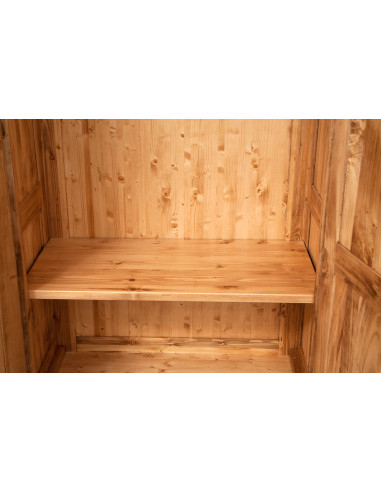Armadio Country in legno massello di tiglio finitura naturale 100x50x210 cm Armadio Country in legno massello di tiglio finitura naturale 100x50x210 cm
