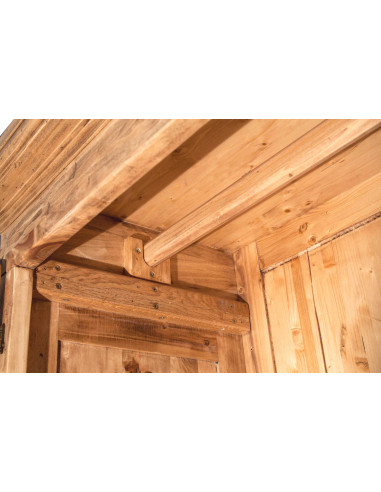 Armadio Country in legno massello di tiglio finitura naturale 100x50x210 cm Armadio Country in legno massello di tiglio finitura naturale 100x50x210 cm