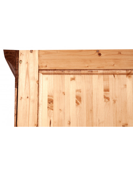 Armadio Country in legno massello di tiglio finitura naturale 100x50x210 cm
