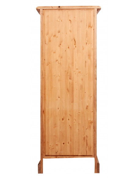 Vetrina Country in  legno massello di tiglio finitura naturale 55x43x150 cm