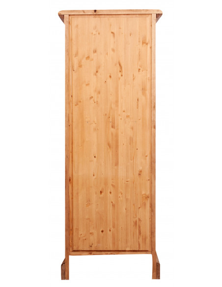 Vetrina Country in  legno massello di tiglio finitura naturale 55x43x150 cm